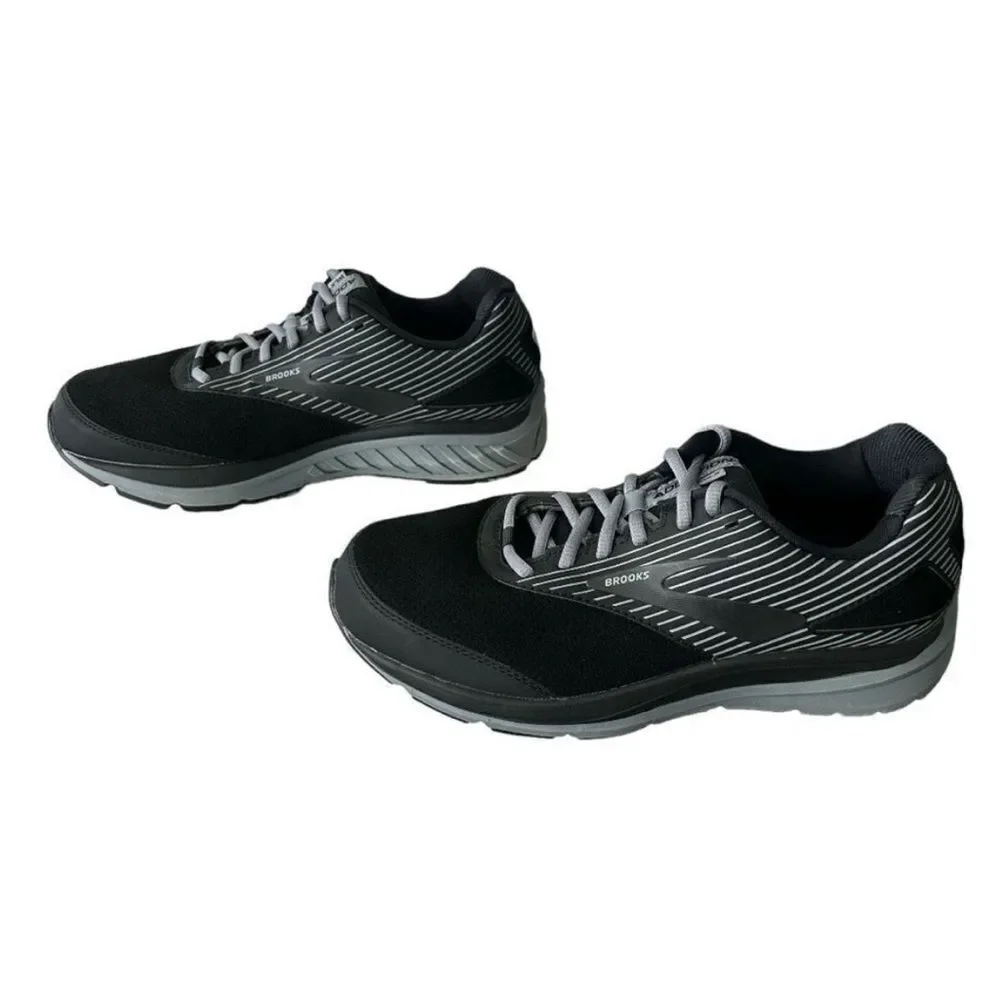 Brooks Addiction Walker Black Suede Walking Shoes Men’s 8 4E Extra Wide